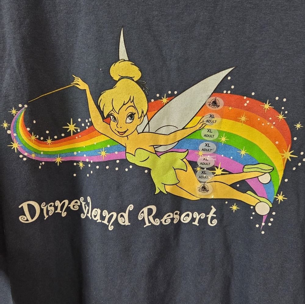 Disney Navy Tinkerbell Rainbow T-Shirt - Picture 2 of 3